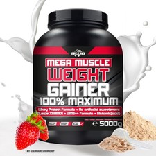 (9,80 EUR/kg) BWG Mega Muscle Weight Gainer 5000g ERDBEERE