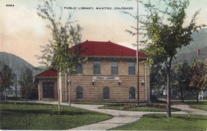 Monitou CO Public Library   DB Postcard UNP0STED EXCL *