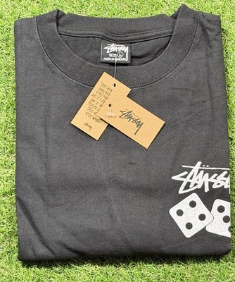 Stussy Shirt Dice Tshirt Black Size XL Tshirt Tee Double Sided NWT