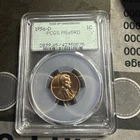 1956-D 1C RD Lincoln Wheat Cent PCGS MS65RD 35th Anniversary Slab