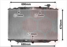 VAN WEZEL 27002272 Radiatore acqua raffreddamento motore per MAZDA CX-5 (KE, GH) - 2.2 D