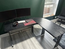 Black L-Shaped Computer Desk