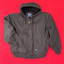 WALLS WORK WEAR .. Canvas Hooded Fleece Lined Jacket . Brown . Size 2X . LikeNew