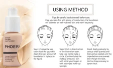 2 PACK PHOERA Full Coverage Foundation Soft Matte 24HR Oil Control Liquid Makeup