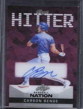 Carson BENGE RC Auto 5/6 Pure Hitter New York Mets SOLO 6 ESISTONO!