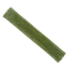 200 Pcs Green Floral Wire 24 Gauge Florist Flower Wire for Crafts Bouquet, 16"