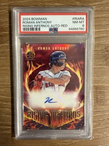 Roman Anthony  RED 2024 Bowman Rising Infernos Auto /5 Redsox