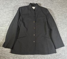 Pendleton Women s 12 Button Blazer Black Virgin Wool Career Professional USA