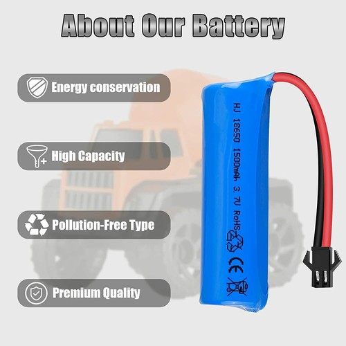 2 pcs 3.7V 1500mAh Lipo Rechargeable Battery Pack SM Plug USB For RC Cars Boats - Picture 5 of 7