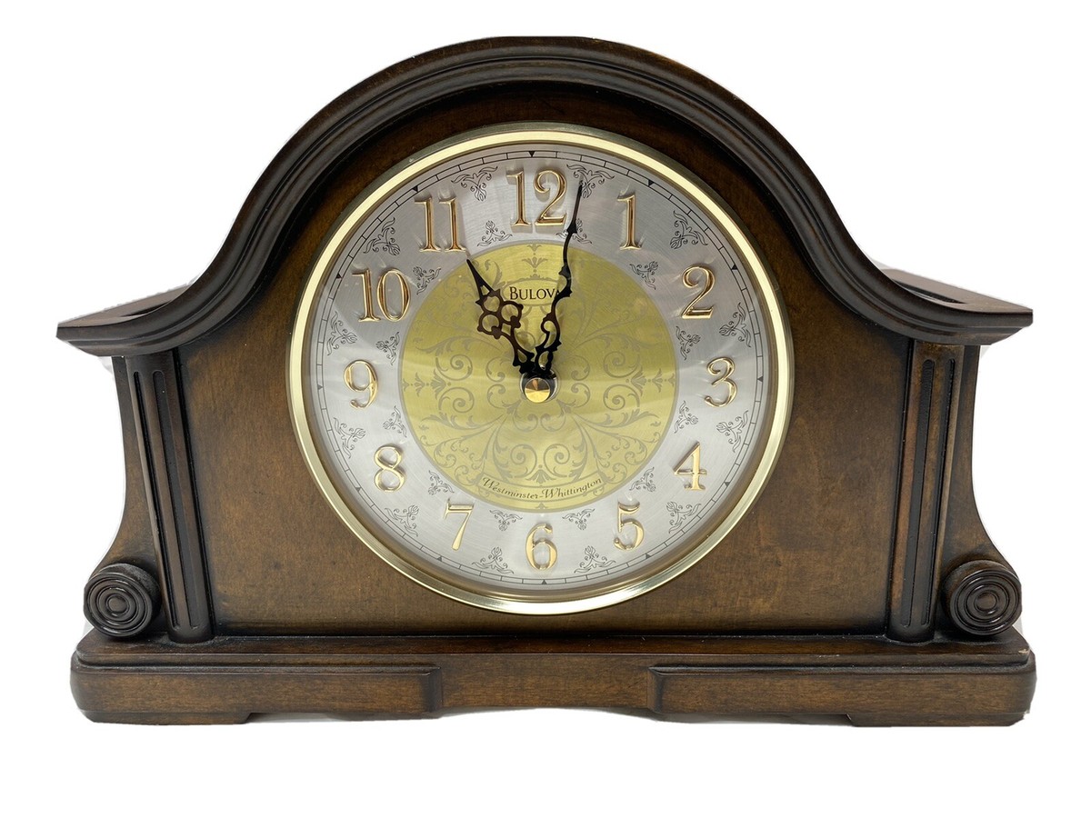 bulova ウエストミンスター　アンティーク　置時計 BULOVA Westminster MANTEL CLOCK-CHADBOURNE IN OLD WORLD WALNUT