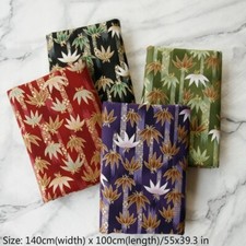 Japanese Cotton Fabric Maple Leaf Retro Kimono Yukata Curtain Craft Floral