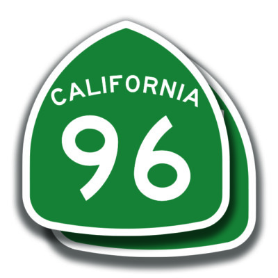CALIFORNIA STATE ROUTE 96 STICKER 2 Decals Road Sign Bogo Highway ...