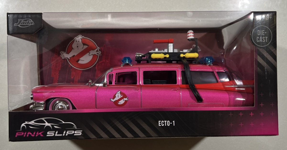 NEW 2025 Jada - Pink Slips - Ecto-1 - Ghostbusters - Pink Chase 1