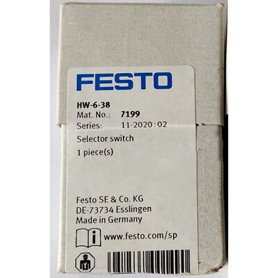 Festo HW-6-38 HW638 Control valve selection switch New One Expedited Shipping
