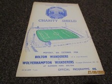 BOLTON WANDERERS v WOLVERHAMPTON WANDERERS 1958 F.A. CHARITY SHIELD OCT 6th