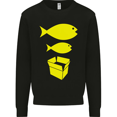 Big Fish Little Fish Karton Musik Herren Sweatshirt Pullover