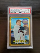 2018 Topps Heritage Chrome Gold Refractors #THC360 George Springer /5 PSA 10 
