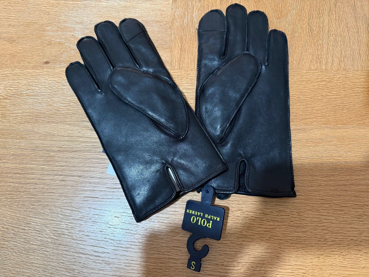 Polo Ralph Lauren Black Everyday Touch Nappa Leather Gloves Small