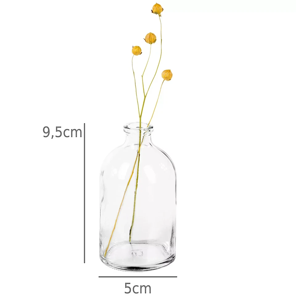 20x Mini Glas Vasen, Kleine Vasen, Tischvasen, Mini Flaschen, Hochzeit, Deko - Bild 4 von 4