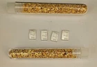 4 X 1 GRAM 999 SILVER VALCAMBI SUISSE BARS + 2 VIALS OF GOLD FLAKES!!