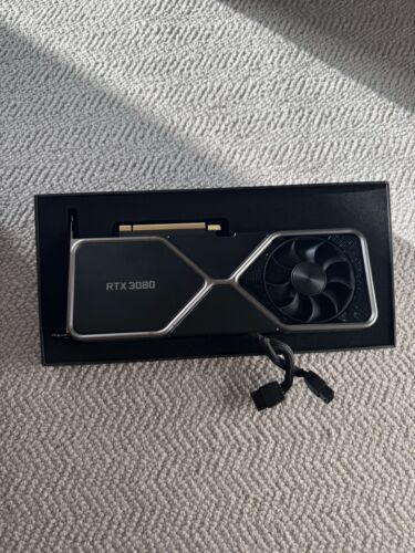 NVIDIA GeForce RTX 3080 Founders Edition 10GB GDDR6X Graphics Card NON LHR - Afbeelding 1 van 8