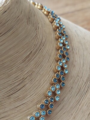 Collier Ras Du Cou Vintage Doré Années 80 - Style Couture, Métal Doré - Bijou Ancien Occasion