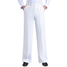 Men Dancing Pants Trousers Latin Slacks Modern Ballroom Stage Dancewear Baggy