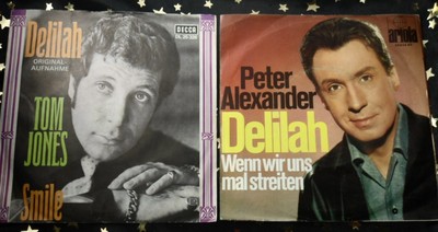 TOM JONES - Delilah - PETER ALEXANDER * 2 Singles * ORIGINAL + DEUTSCHE CV