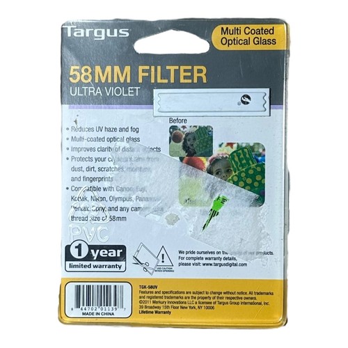 Targus 58mm TGK-58UV UV Camera Filter - Picture 2 of 2