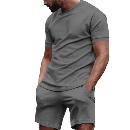 Einfarbig Männer Setzt Herren Kurze Hose Party Regulär Sport Trainingsanzug - Bild 9 von 15
