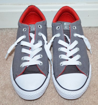white junior converse size 5