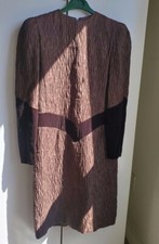 Vintage 80s Whimsigoth Dress Velvet Brown Carolina Herrera Neiman Marcus 1980s