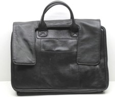 Vintage Multi-Pocket Leather Computer Handbag Soft Briefcase Laptop Case Handbag