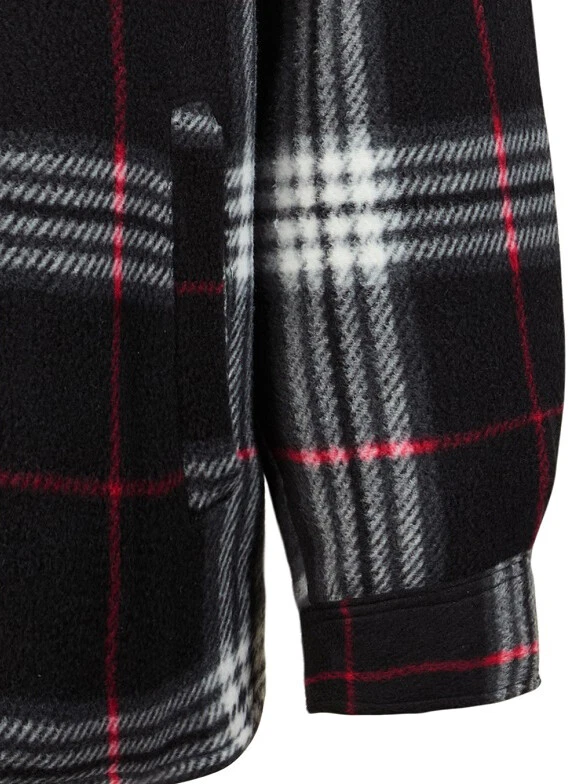 MENS PADDED SHIRT FUR LINED SHERPA LUMBERJACK FLANNEL WORK WARM THICK CASUAL TOP - Image 3 of 4