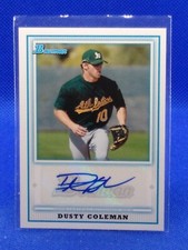 2010 Bowman Prospect Auto Retail Auto Dusty Coleman #BPA-DC Auto