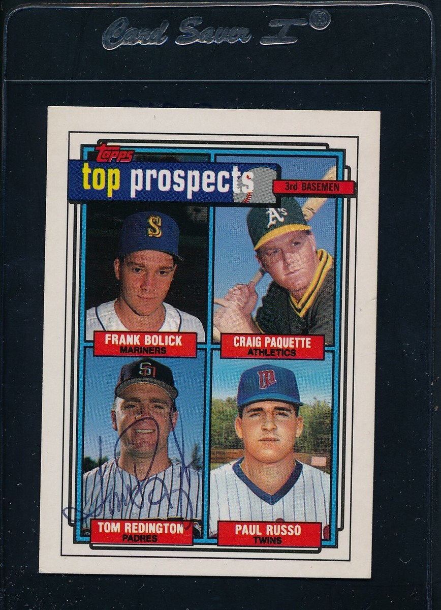 トムページ 1992 Topps #473 Tom Redington Padres Signed Auto *49219 | eBay