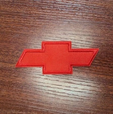 Chevy Red Patch Chevrolet Cars Trucks General Motors Embroidered Iron On 1.5x4"