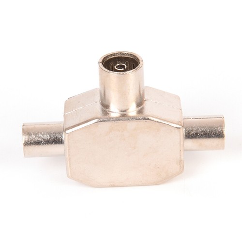 PAL TV IEC DVB-T 1F/2M 2 Way Aerial Coaxial Antenna Signal Splitter Metal*$i - Picture 5 of 9