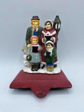 Dickens Family Christmas Carolers Stocking Hanger Artmark Cast Iron Vintage 1993