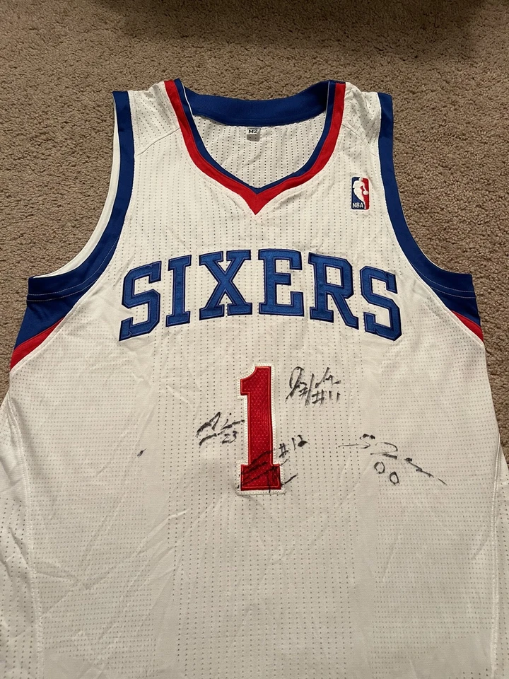 2010 Adidas Philadelphia 76ers Chris Birdman Andersen #1 Jersey Authentic REV30 - Image 4 of 4