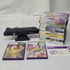 Xbox 360 Kinect sensor bar & lot of 15 video ...