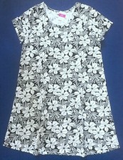 FRESH PRODUCE XS Black White CABANA Floral Jersey Tee Shirt Dress $59 NWT New XS