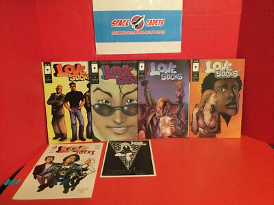 Lot Of 5 ACE Comics Love Sucks #1-4 2 #1s And Signed Jay Juch