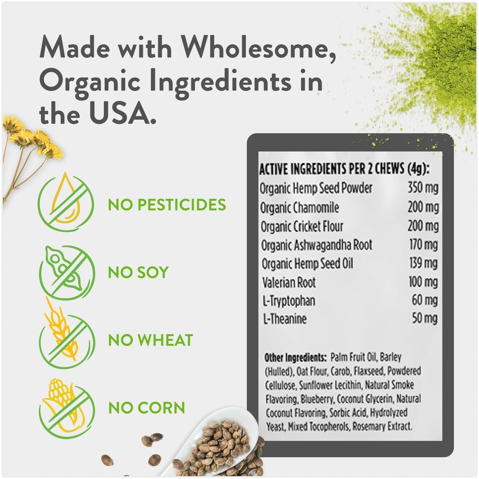 Relax Calming Chews for Dogs Dog Anxiety Relief, Dog Calming Treats