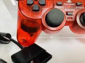 PS2 Controllers Skeleton Red Clear SCPH-10010  Dual Shock 2 Tested & Memory card