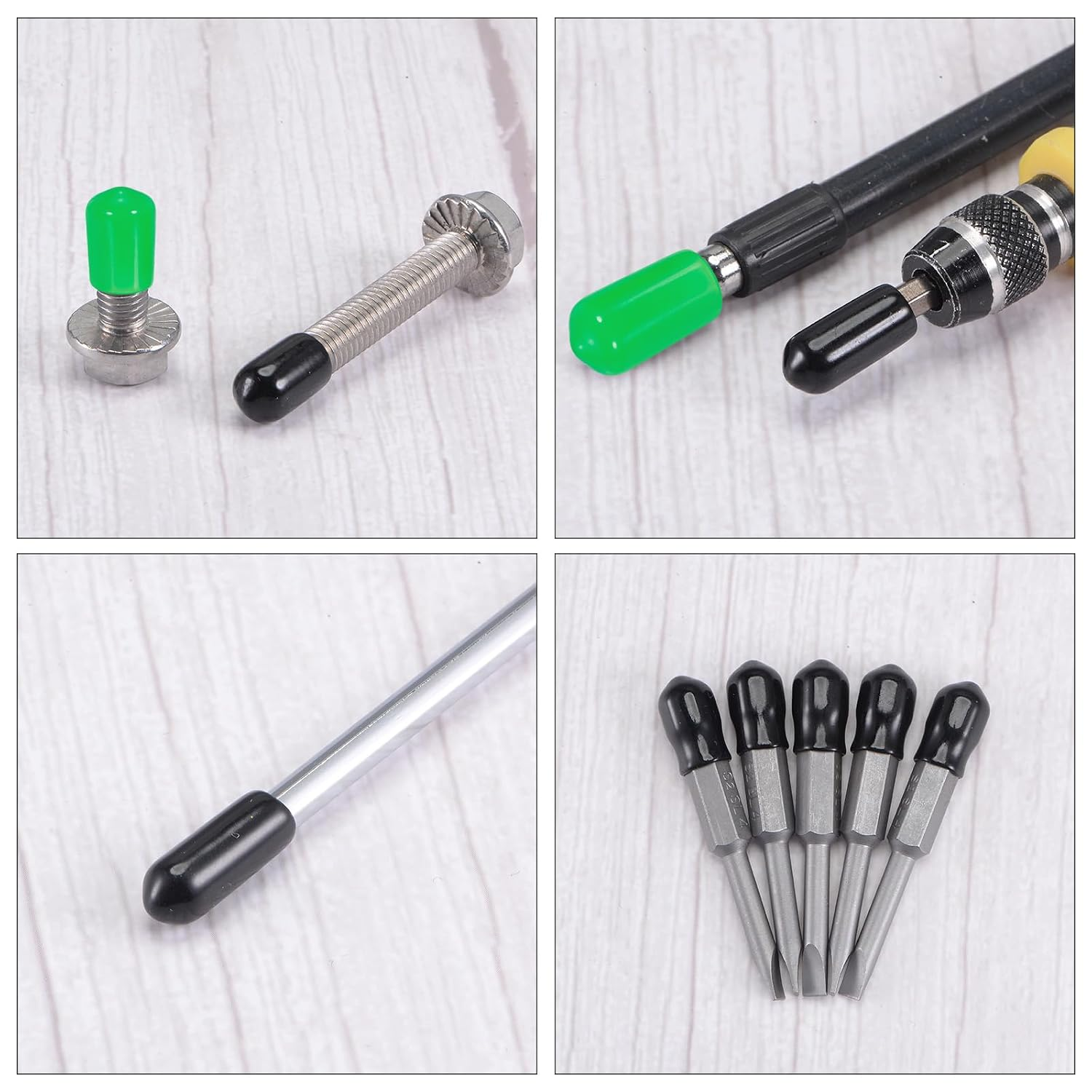 Thread Protector Nylon 50pcs 1/2 inch(12mm) Rubber End Caps Cover PVC Vinyl Screw Thread ...