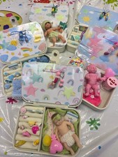 Full Body Silicone Mini Baby In Portable Nursery Reborn Art Doll