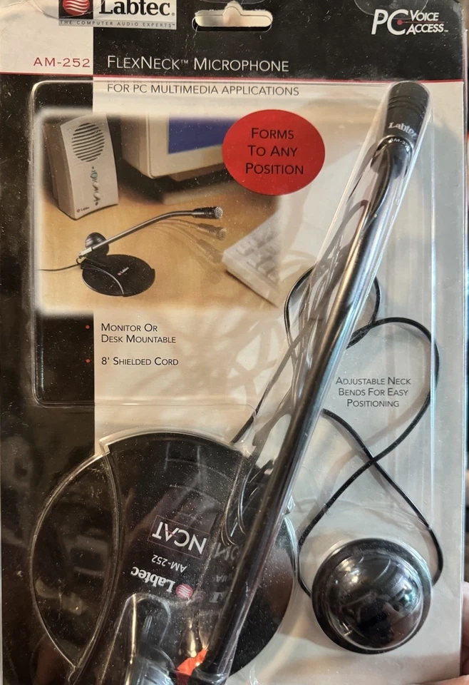 Vintage Labtec NCAT AM-252 FlexNeck PC Microphone - Image 2 of 4