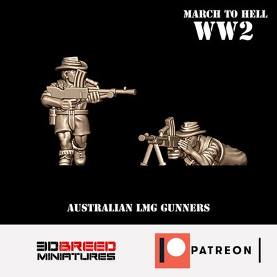 3D Breed March to Hell WW2 Australian Army Infantry 15mm 28mm Resin Miniatures