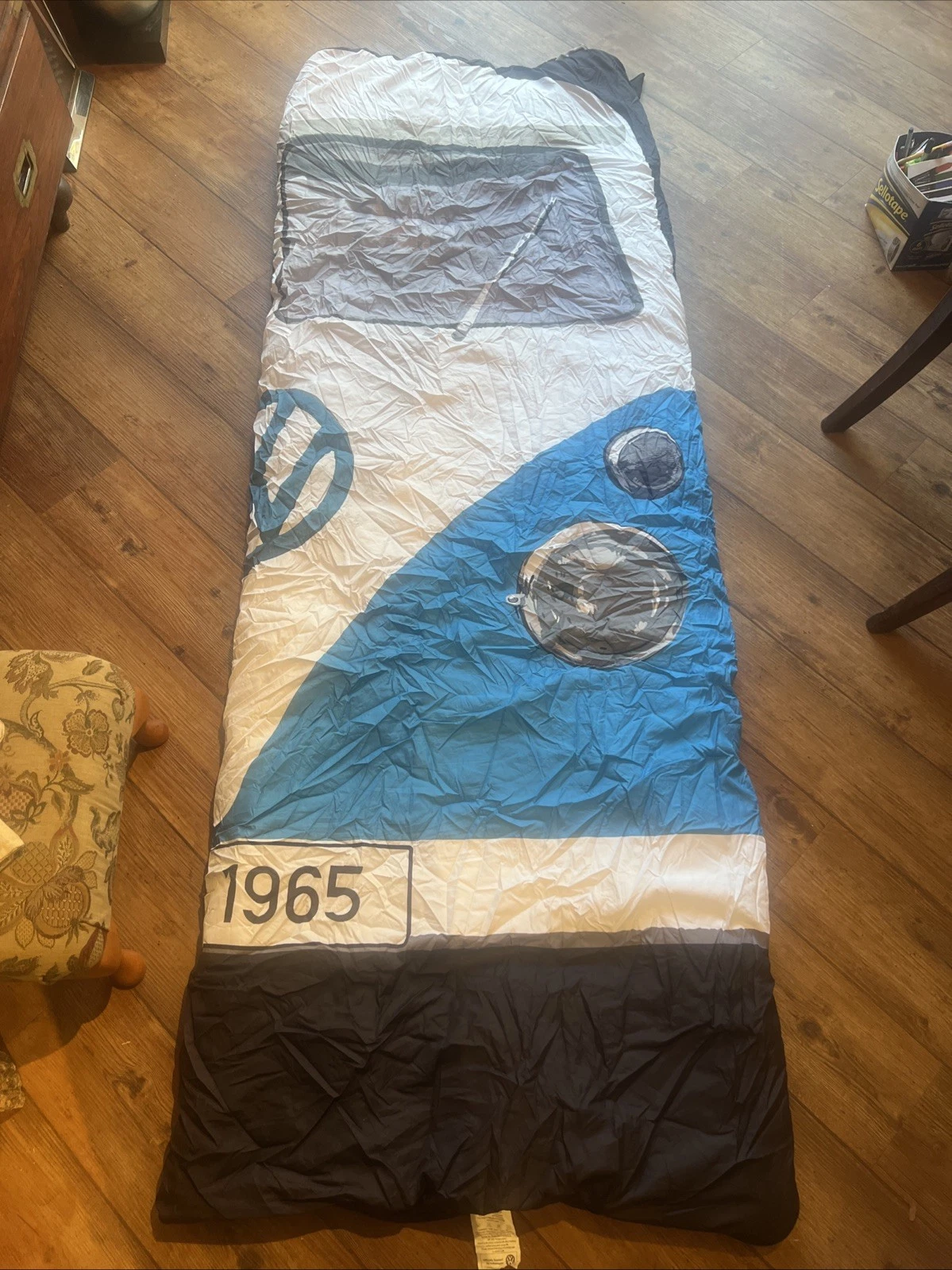 Volkswagen VW Sleeping Bag Bulli T1 Heritage Camping Retro Blue 2 Season & Bag
